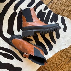 All Saints Brown and Black Ankle Boots